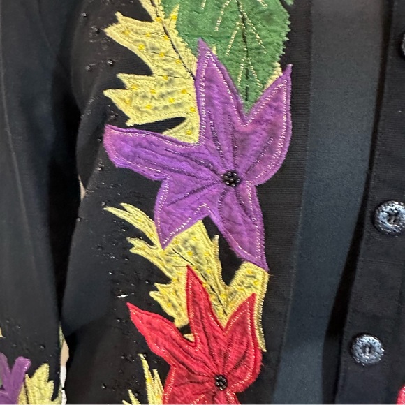 Anage embroidered vintage leaf jacket size small - Picture 13 of 14